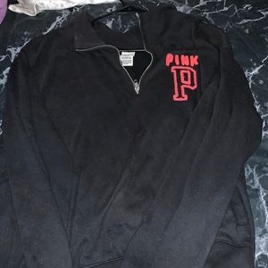 VS PINK black quarter zip